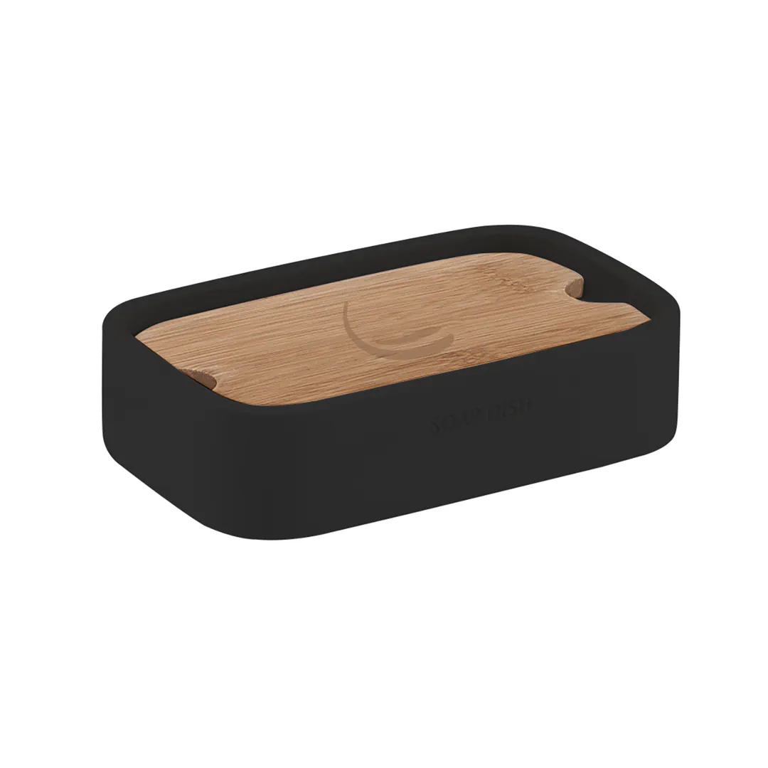 GEDY Portasapone Ninfea Nero Matt/naturale