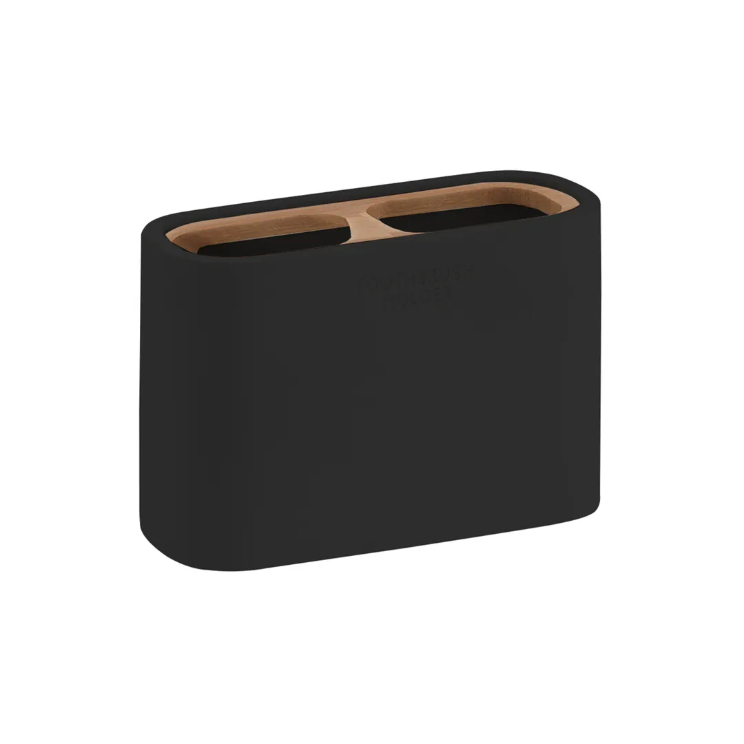 GEDY Portaspazzolini Ninfea Nero Matt/naturale