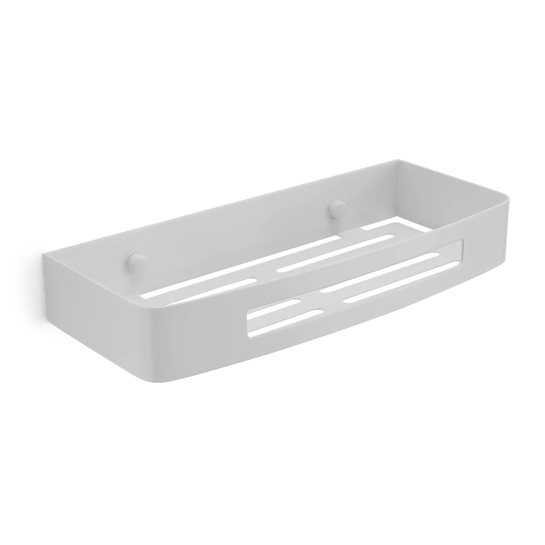 GEDY Portaoggetti Doccia Angolare Nerva Bianco Matt H 4,5 x L 30 x P 12,8 cm