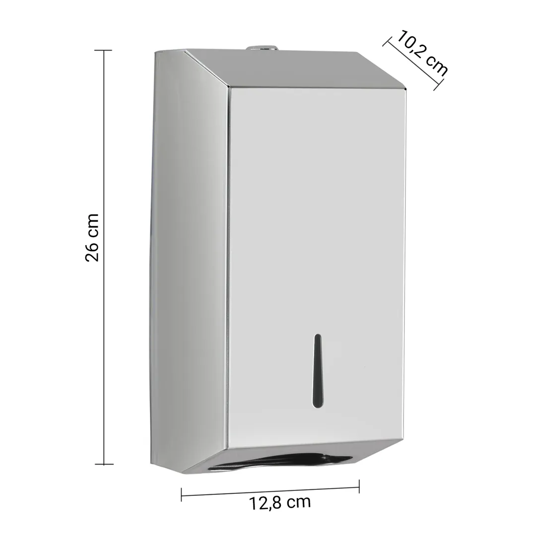 GEDY Distributore Carta Elite Lucido H 26 x L 12,5 x P 10 cm