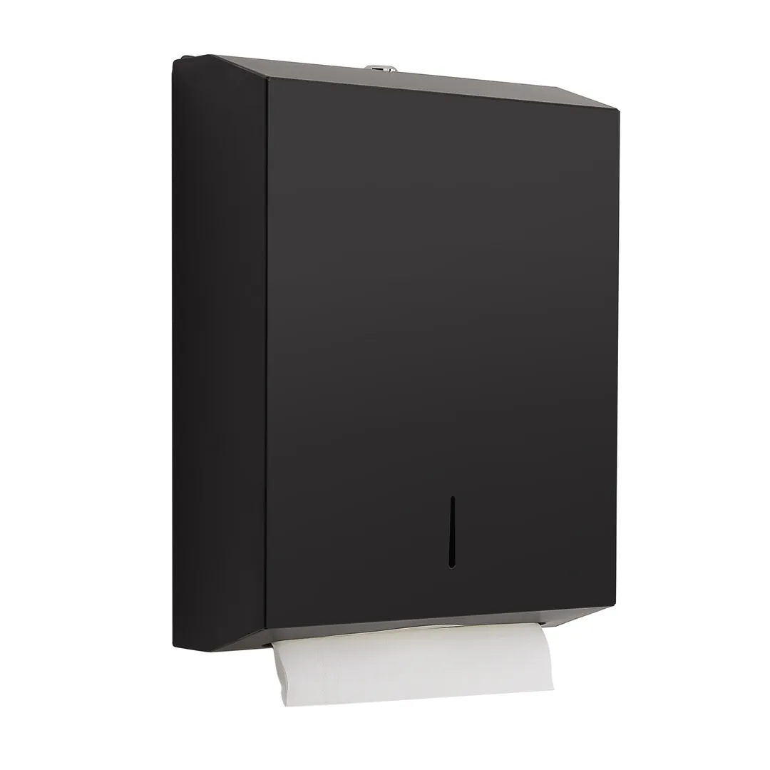 GEDY Distributore Carta Elite Nero Matt H 36,4 x L 28,2 x P 10,5 cm