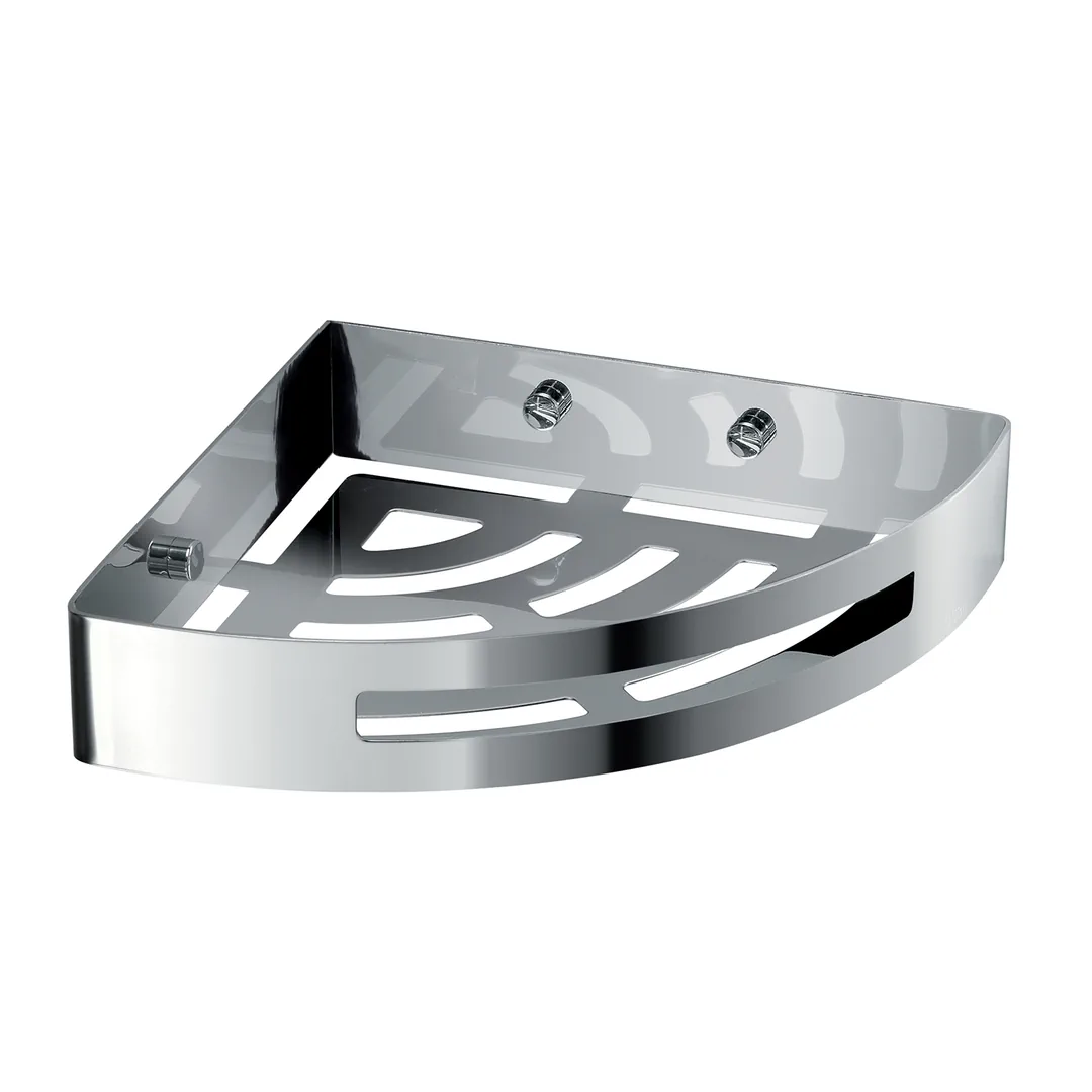 GEDY Portaoggetti Doccia Angolare Nerva Lucido H 4,5 x L 21 x P 21 cm