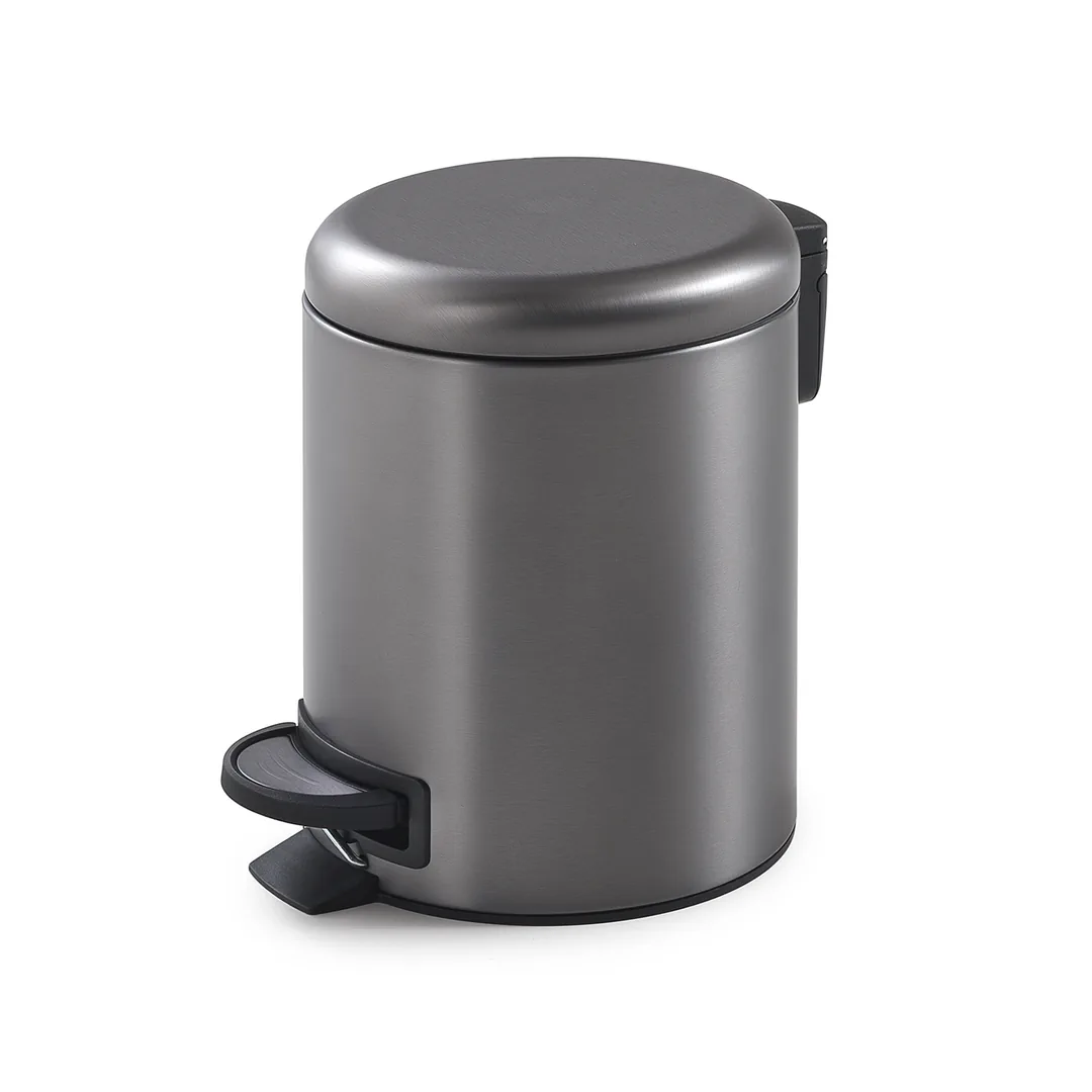 GEDY Pattumiera / Portarifiuti Potty Gun Metal H 25,1 x L 17,4 x P 22,6 cm