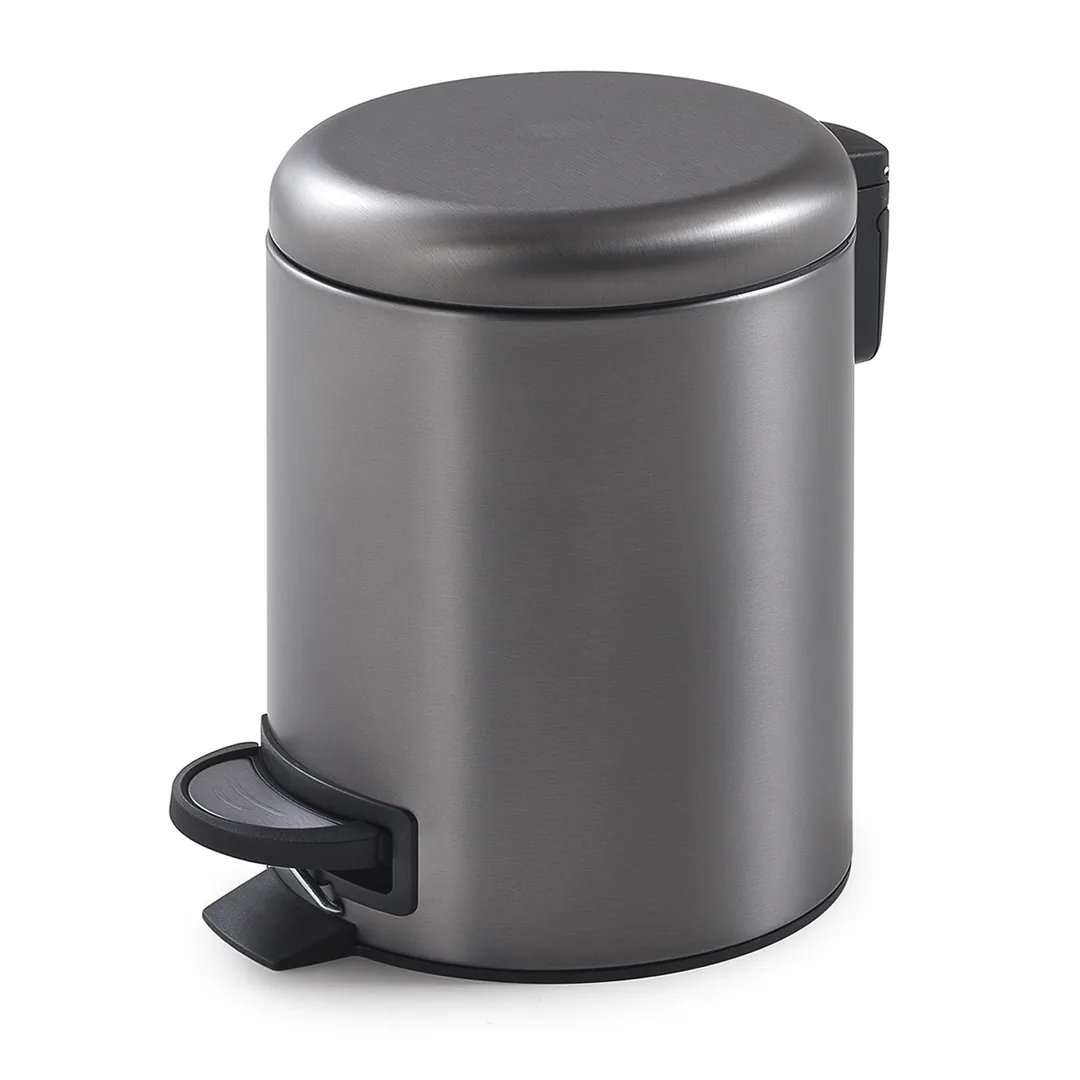 GEDY Pattumiera / Portarifiuti Potty Gun Metal H 27,5 x L 20,6 x P 26,8 cm