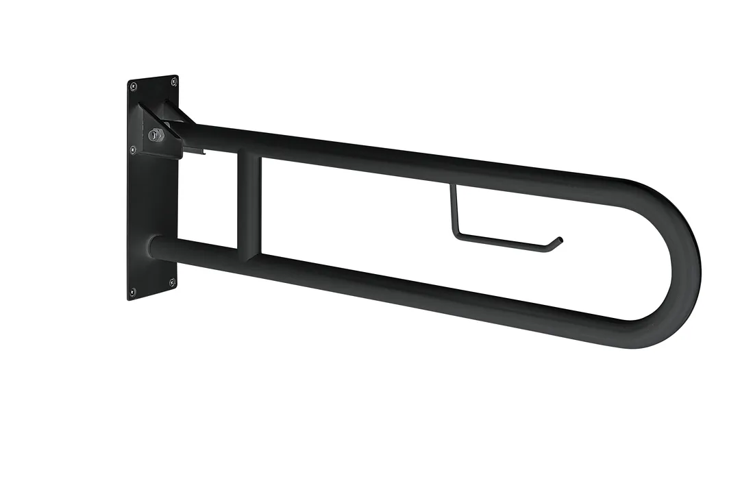 GEDY Appoggio Ribaltabile / Supporto WC Snug Spazzolato H 32 x L 10 x P 80 cm