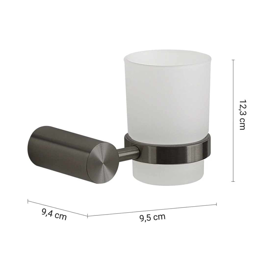 GEDY Portaspazzolini Ande Gun Metal