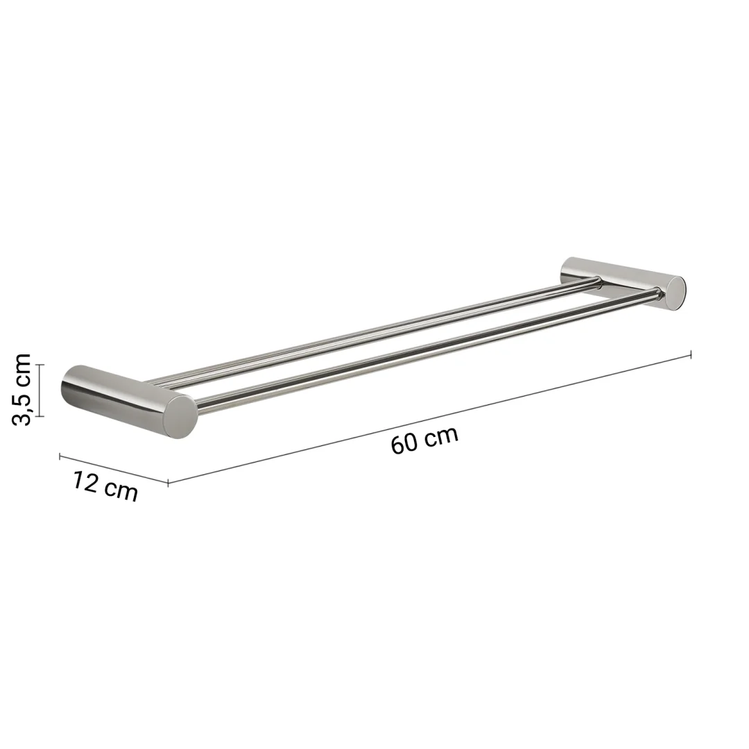 GEDY Portasalviette / Portasciugamani Ande Lucido 60 cm H 3,5 x L 60 x P 7,1 cm