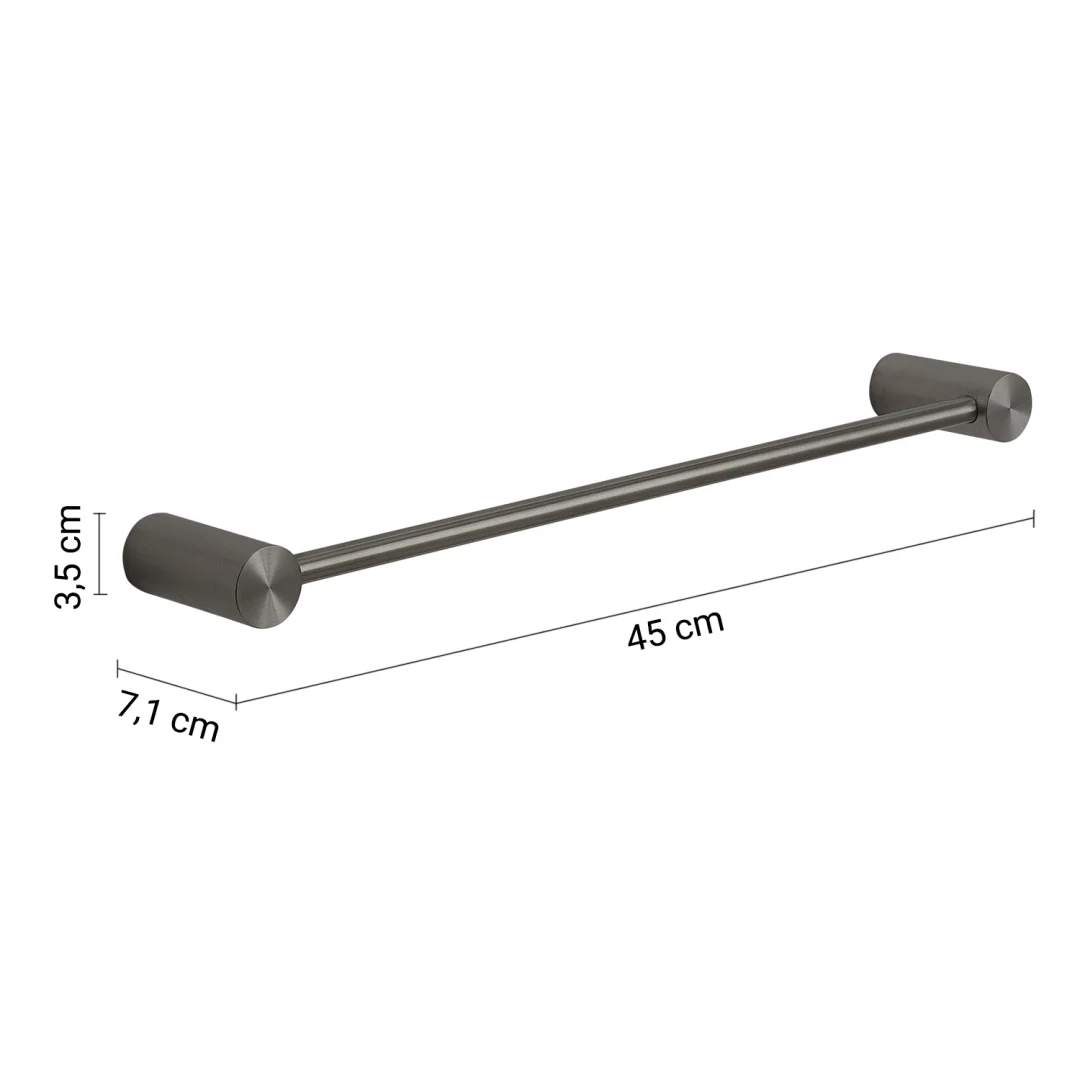 GEDY Portasalviette / Portasciugamani Ande Gun Metal 45 cm
