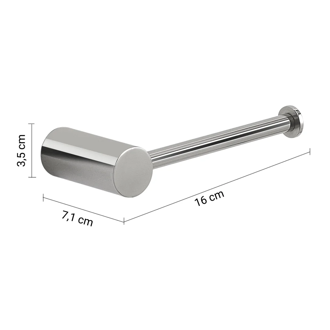 GEDY Portarotolo Ande Lucido H 3,5 x L 16 x P 7,1 cm