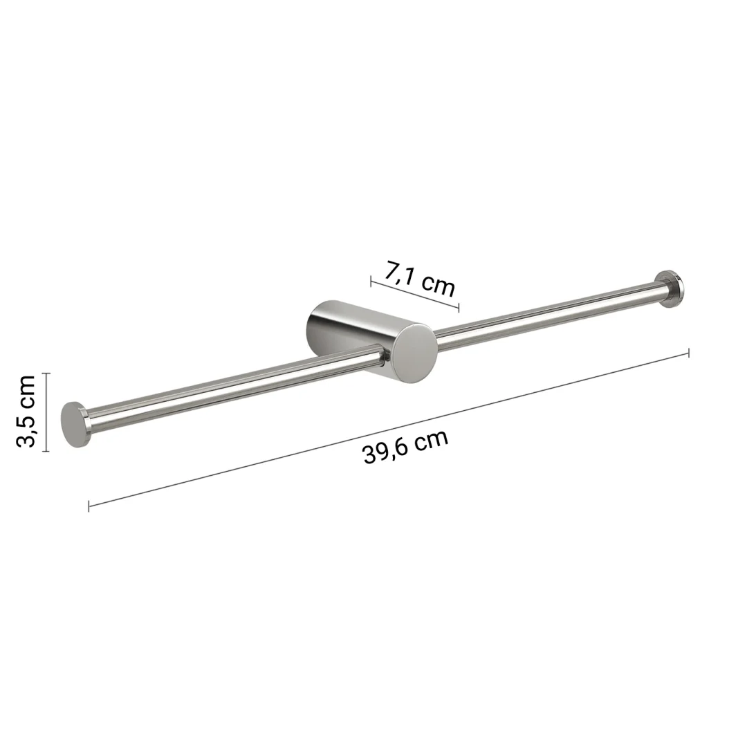 GEDY Portarotolo Ande Lucido H 3,5 x L 39,6 x P 6,6 cm