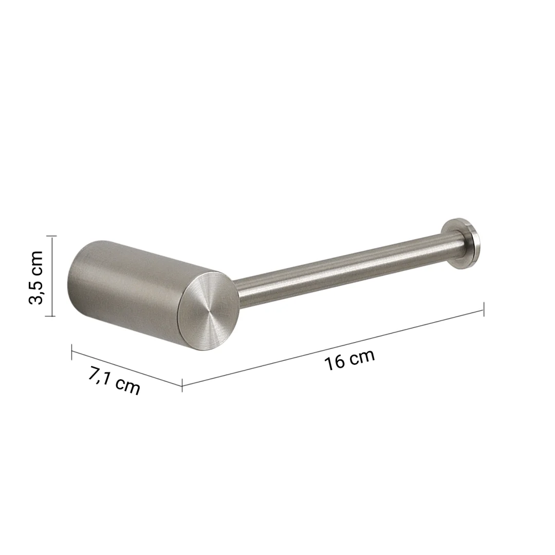 GEDY Portarotolo Ande Spazzolato H 3,5 x L 16 x P 7,1 cm