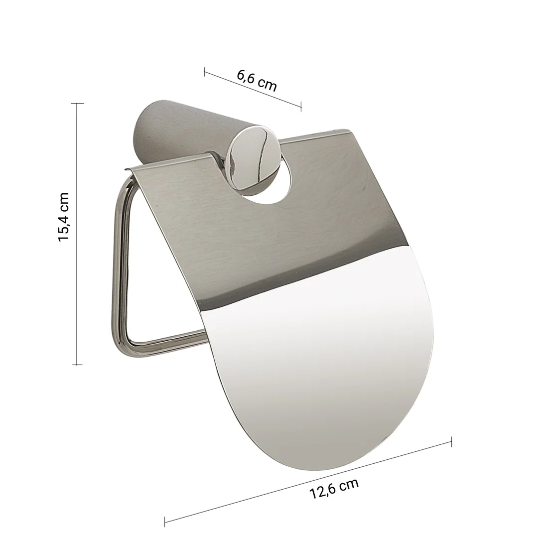 GEDY Portarotolo Ande Lucido H 15,4 x L 12,6 x P 6,6 cm