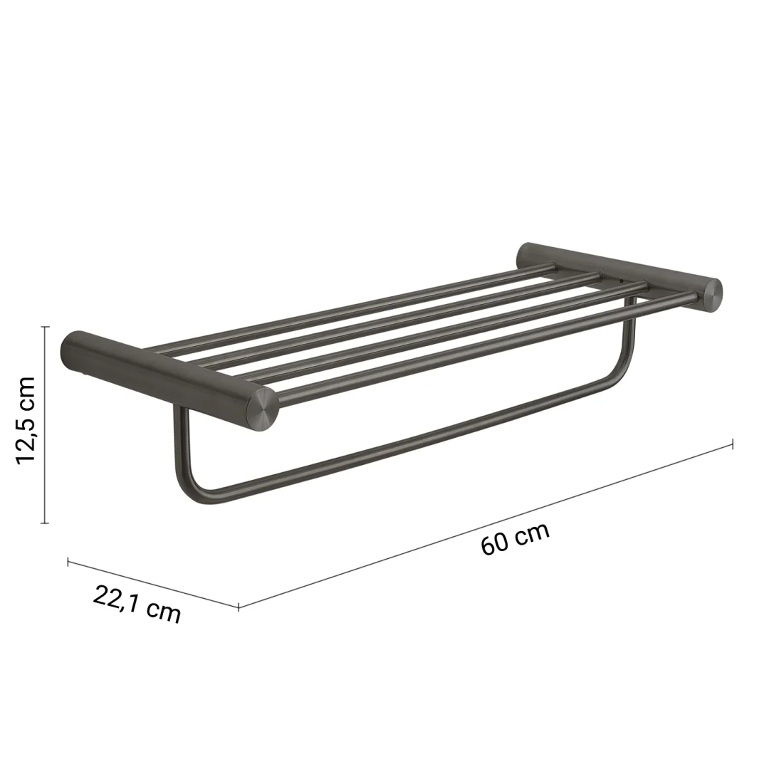 GEDY Portasalviette / Portasciugamani Ande Gun Metal