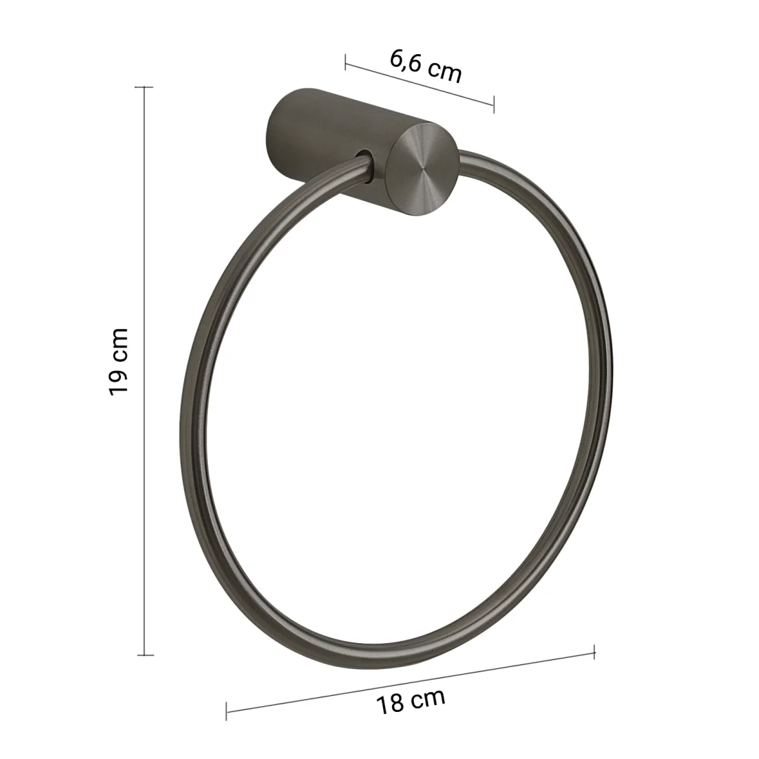 GEDY Portasalviette / Portasciugamani Ande Gun Metal 18 cm