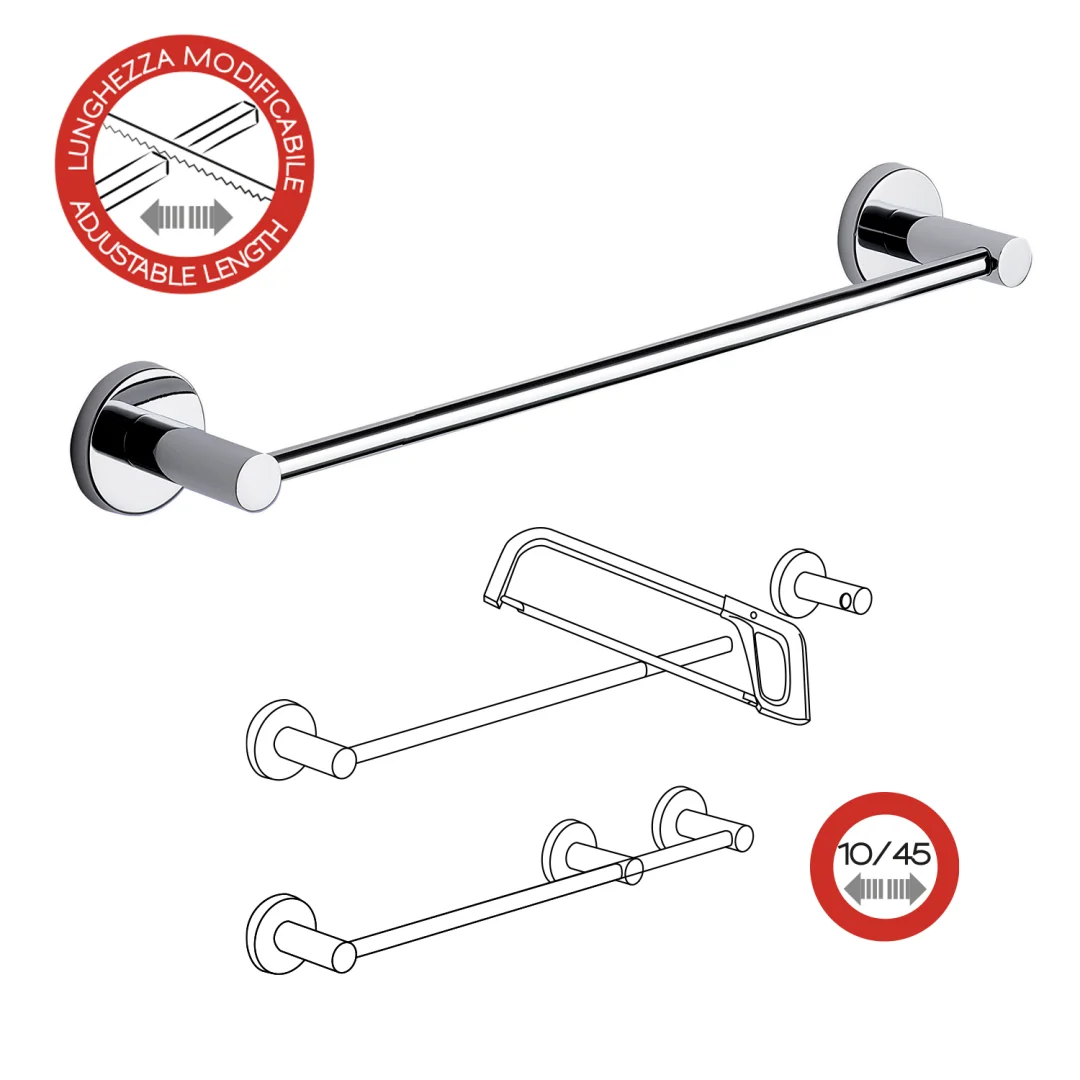 GEDY Portasalviette / Portasciugamani Felce Plus Cromo 40 cm