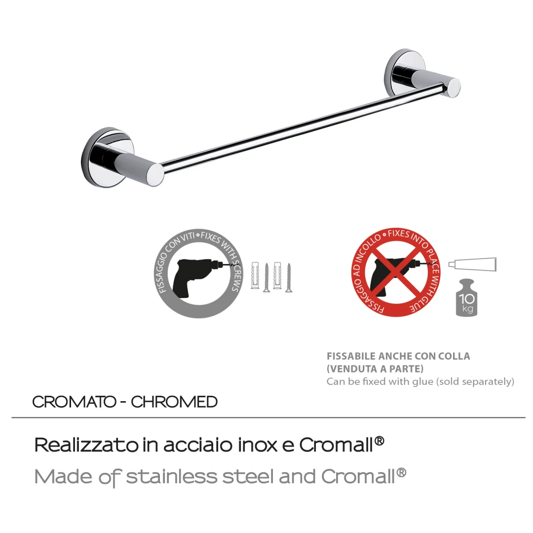 GEDY Portasalviette / Portasciugamani Felce Plus Cromo 40 cm