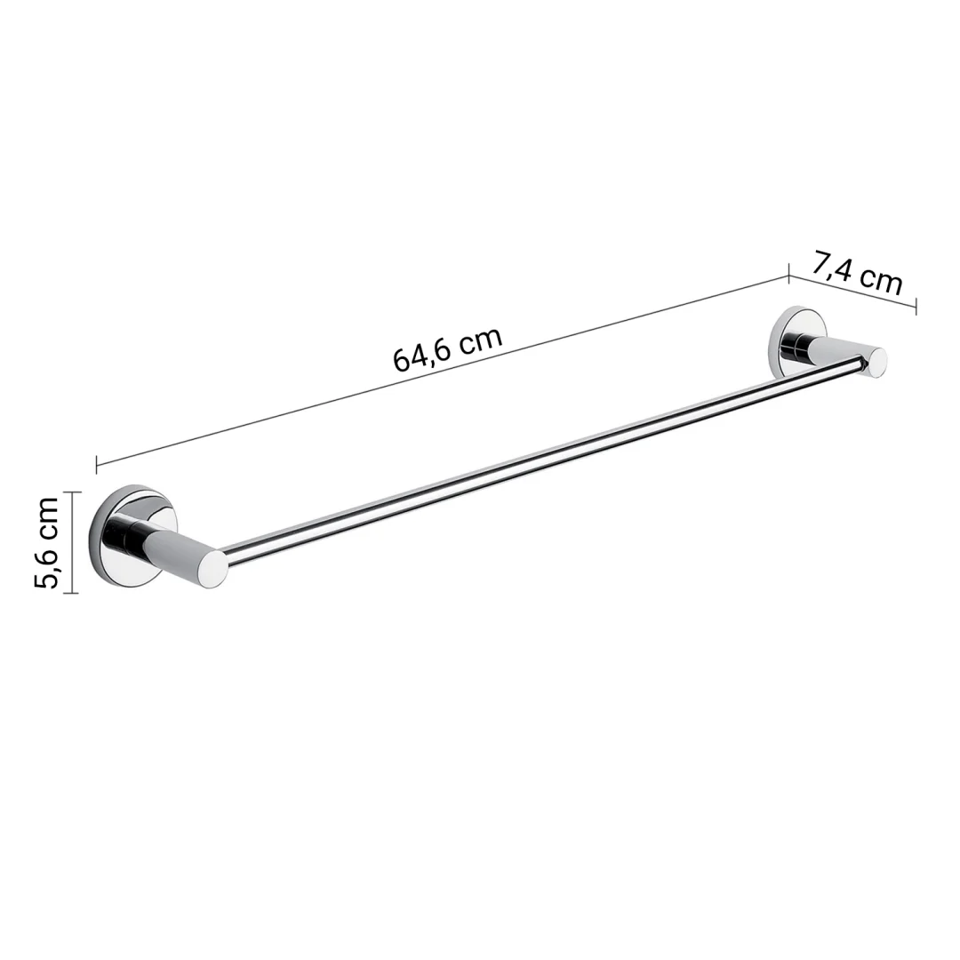 GEDY Portasalviette / Portasciugamani Felce Plus Cromo 65 cm