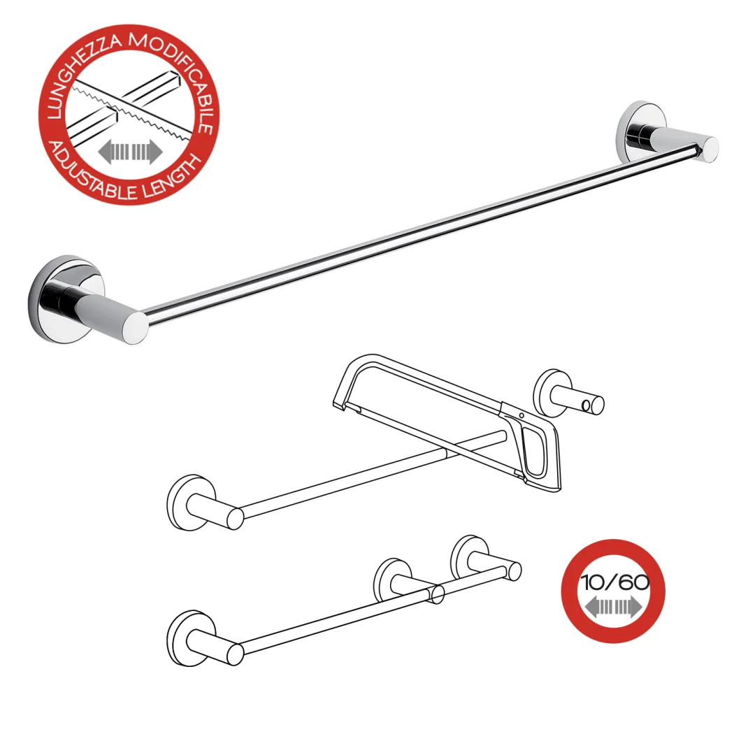 GEDY Portasalviette / Portasciugamani Felce Plus Cromo 65 cm