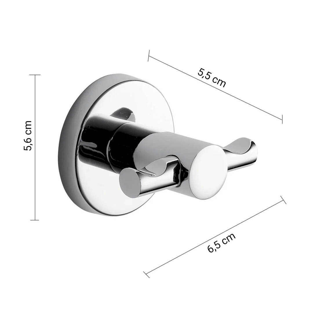 GEDY Appendiabiti Felce Plus Cromo H 5,6 x L 6,5 x P 5,5 cm