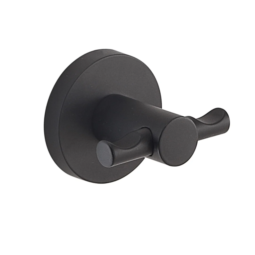 GEDY Appendiabiti Felce Plus Nero Matt H 5,6 x L 6,5 x P 5,5 cm
