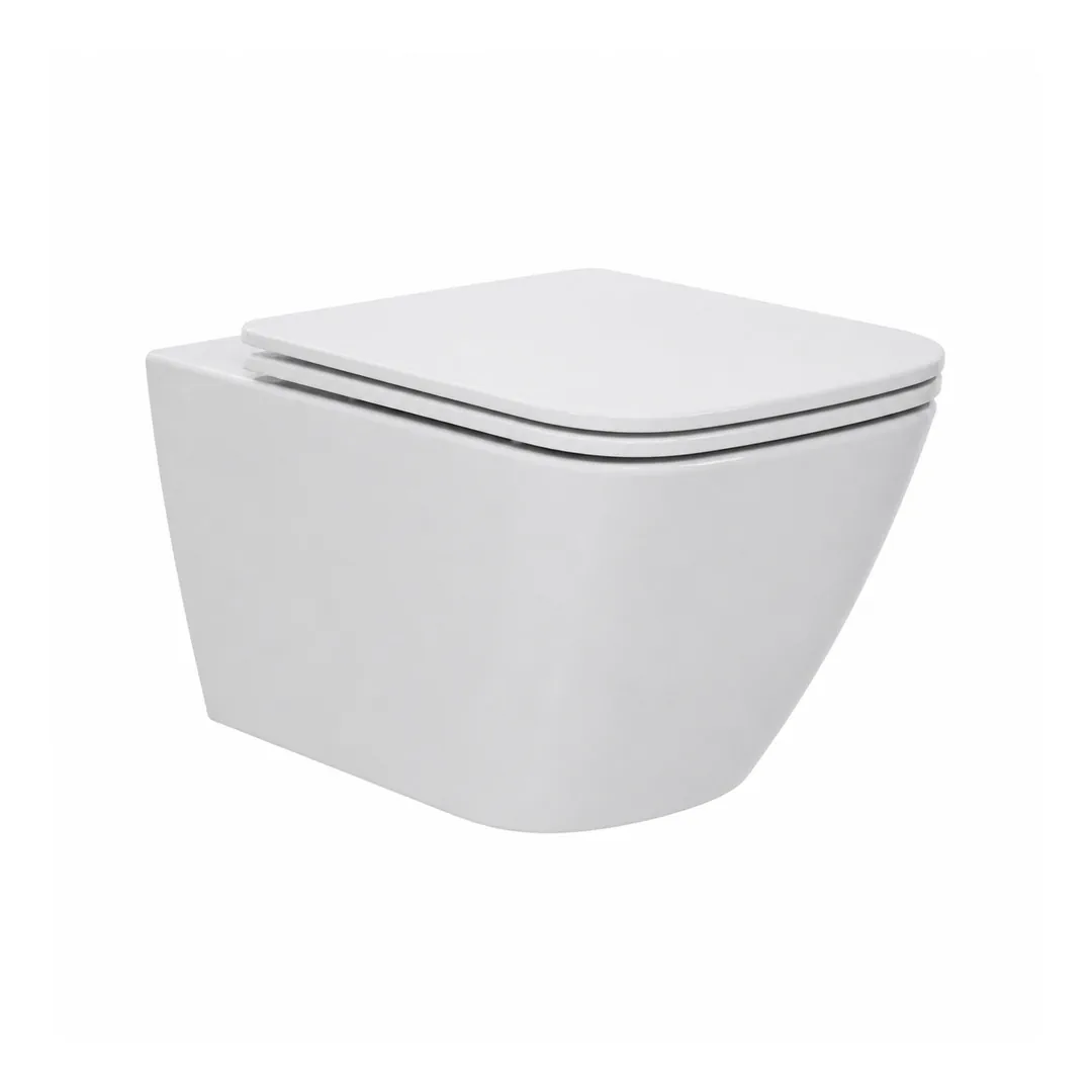 Karag Vaso WC sospeso New Legend bianco lucido Rimless con coprivaso