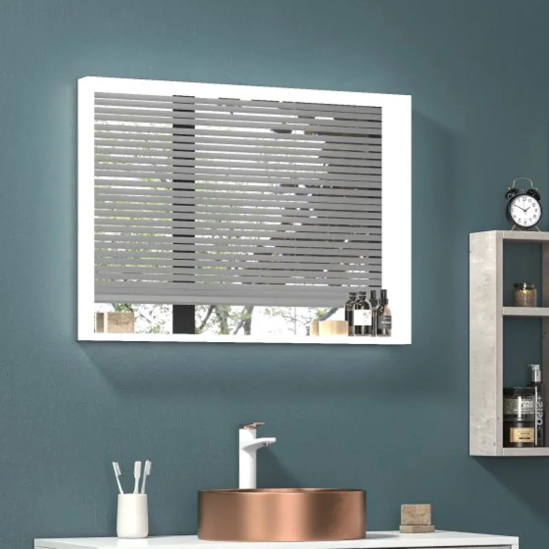Karag Specchio LED rettangolare Eva 60x80x8 cm