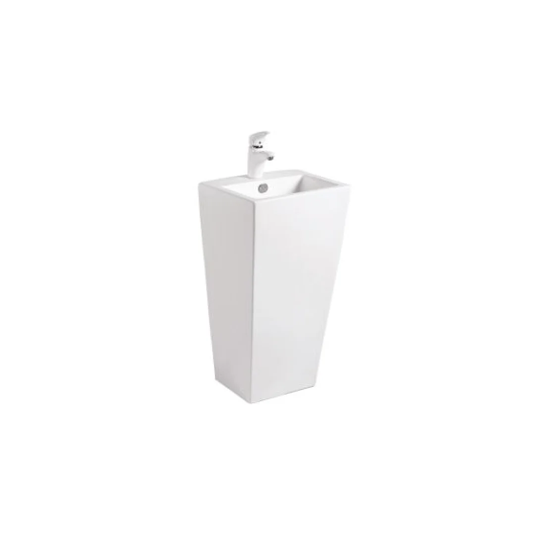 Karag Lavabo freestanding rettangolare Marais ceramica 44x38 cm bianco
