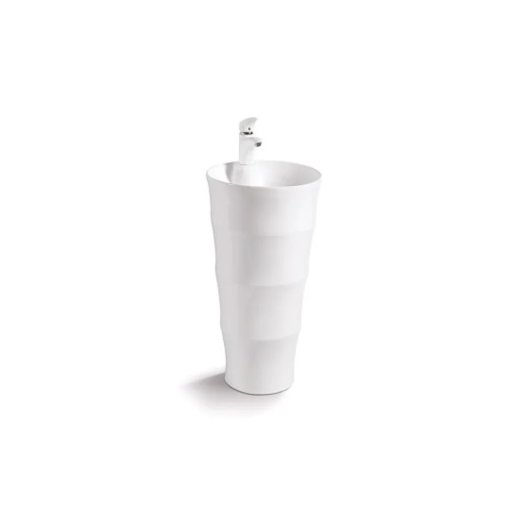 Karag Lavabo freestanding rotondo Elysee ceramica 42x42 cm bianco