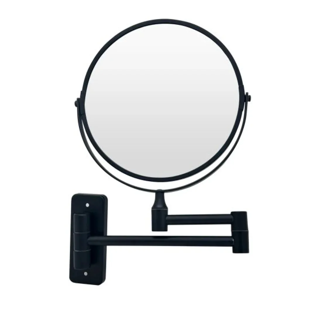 Karag Specchio ingranditore doppio da parete nero opaco Ø20 cm 3X