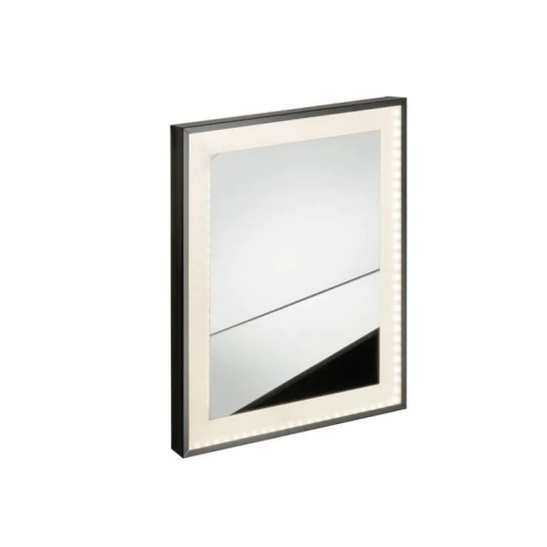 Karag Specchio LED con cornice rettangolare Light Frame 90x100 cm nero