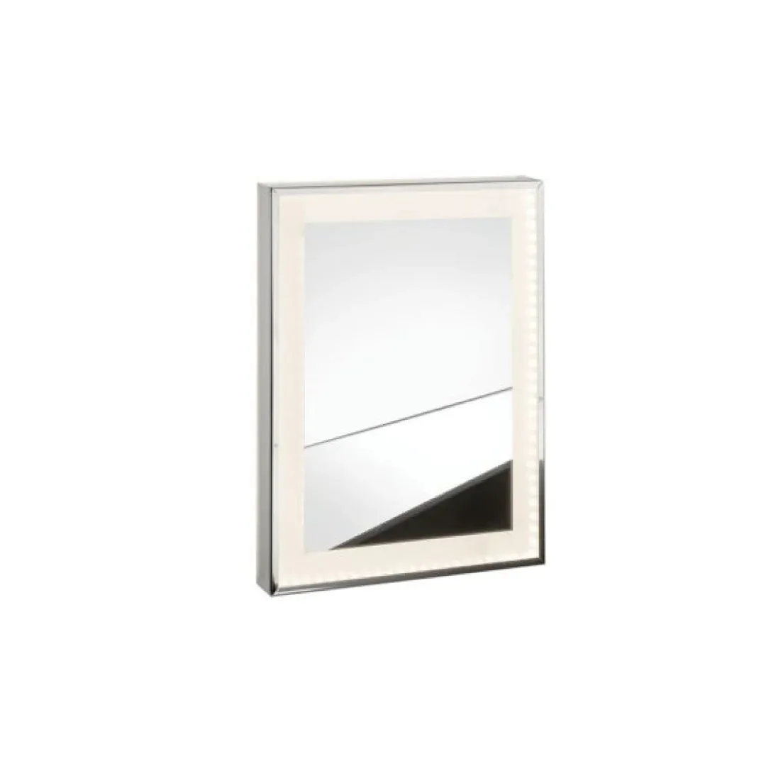 Karag Specchio LED con cornice rettangolare Light Frame 60x80 cm satinato