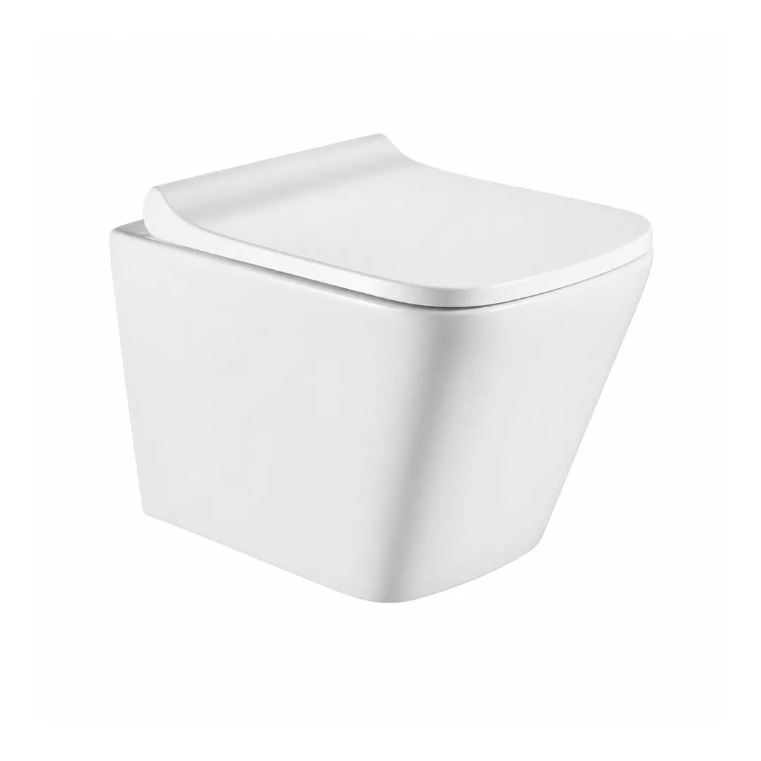Karag Vaso WC sospeso LT 052 bianco lucido Rimless con coprivaso