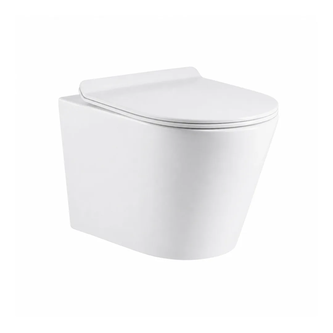 Karag Vaso WC sospeso Zina bianco lucido Rimless con coprivaso