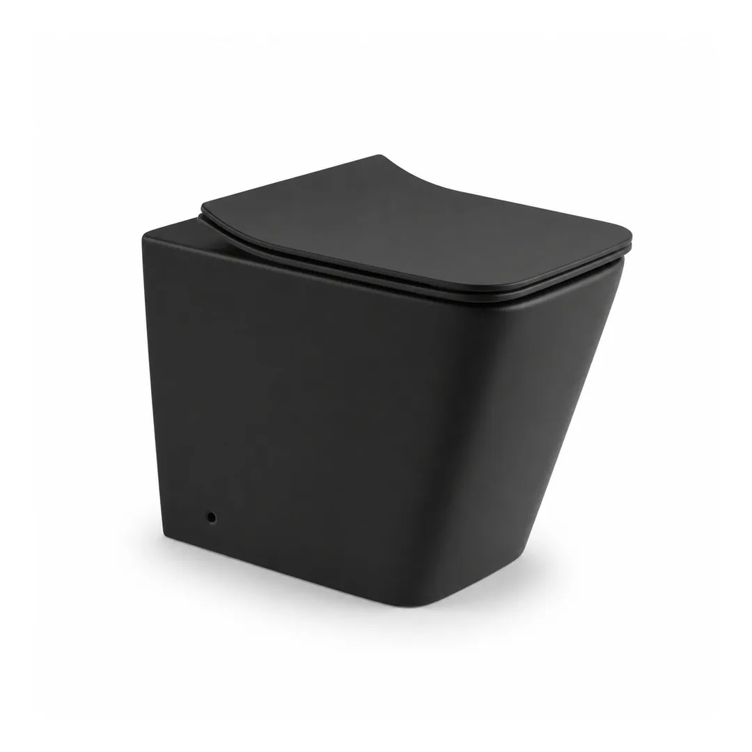 Karag Vaso WC filo muro LT 062 nero opaco Tornado con coprivaso