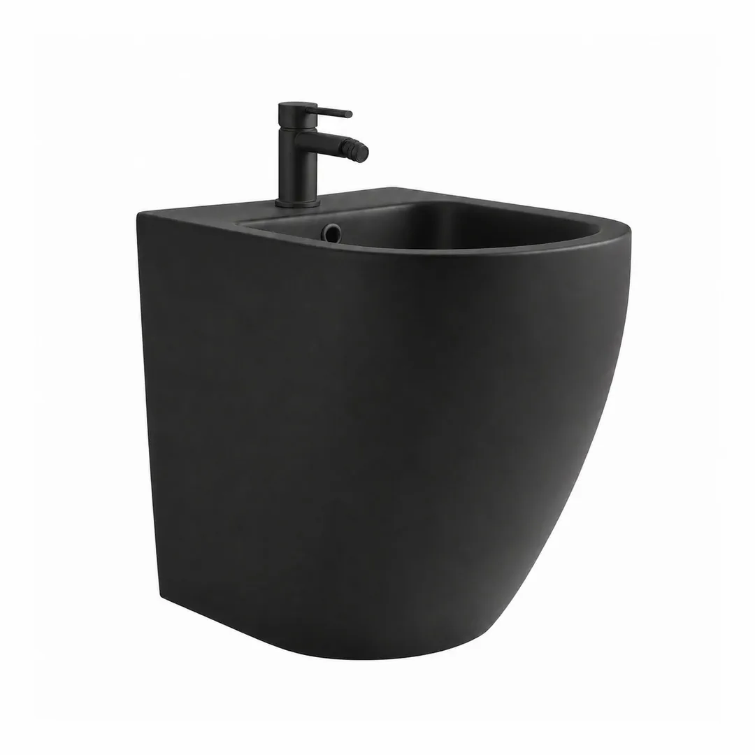 Karag Bidet filo muro Milos nero opaco