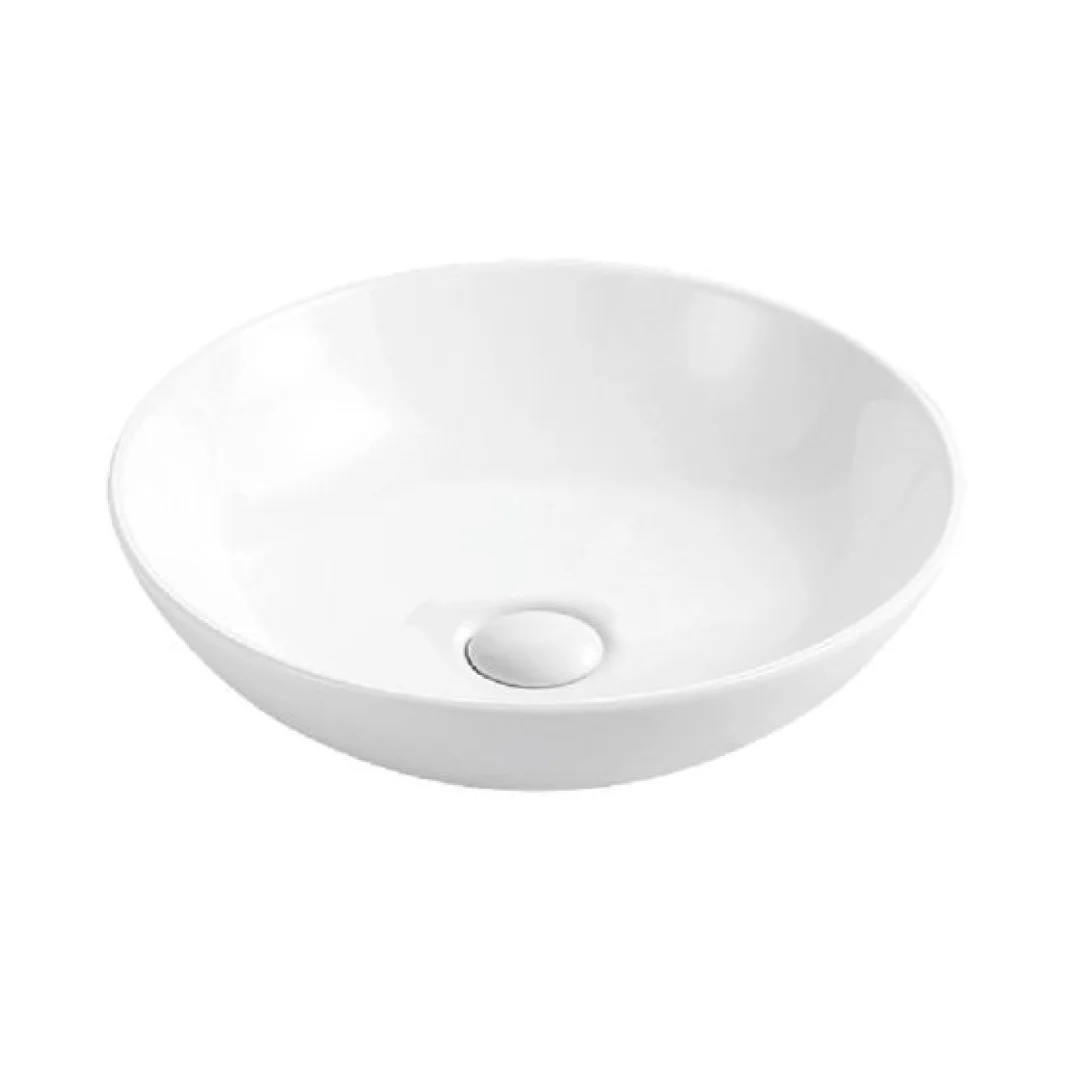 Karag Lavabo da appoggio quadrato ceramica 41.5x41.5 cm bianco lucido