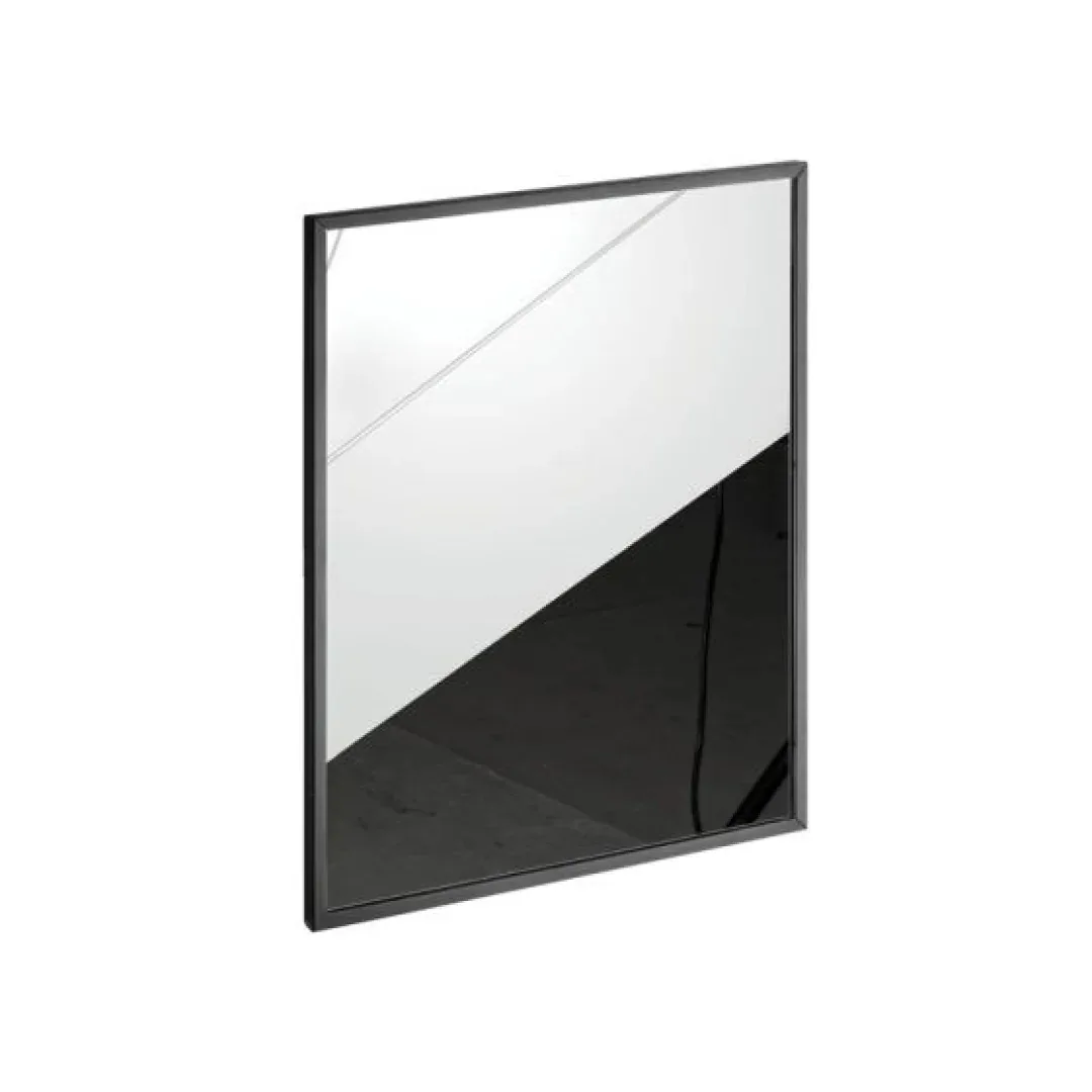 Karag Specchio con cornice quadrato 80x80 cm nero opaco