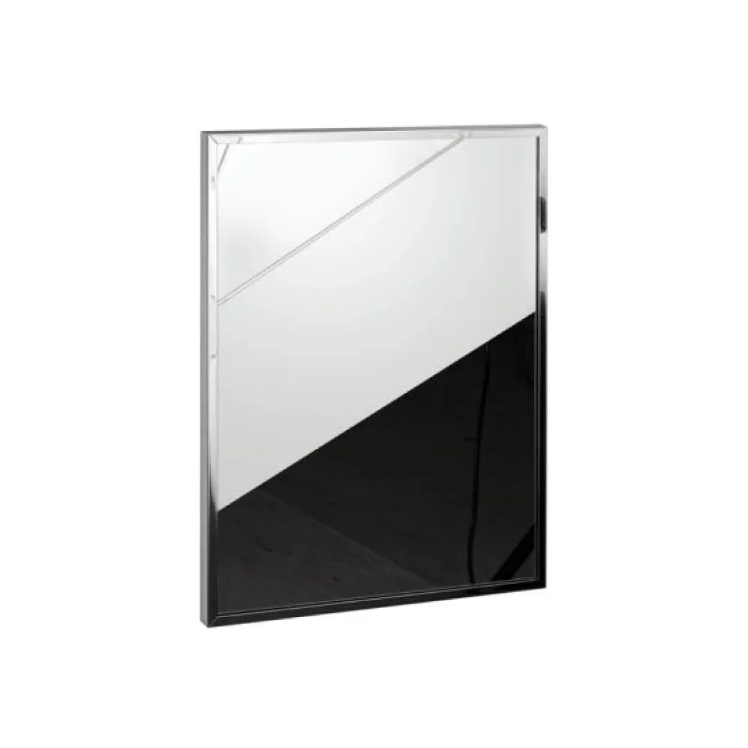 Karag Specchio con cornice rettangolare 70x80 cm cromo