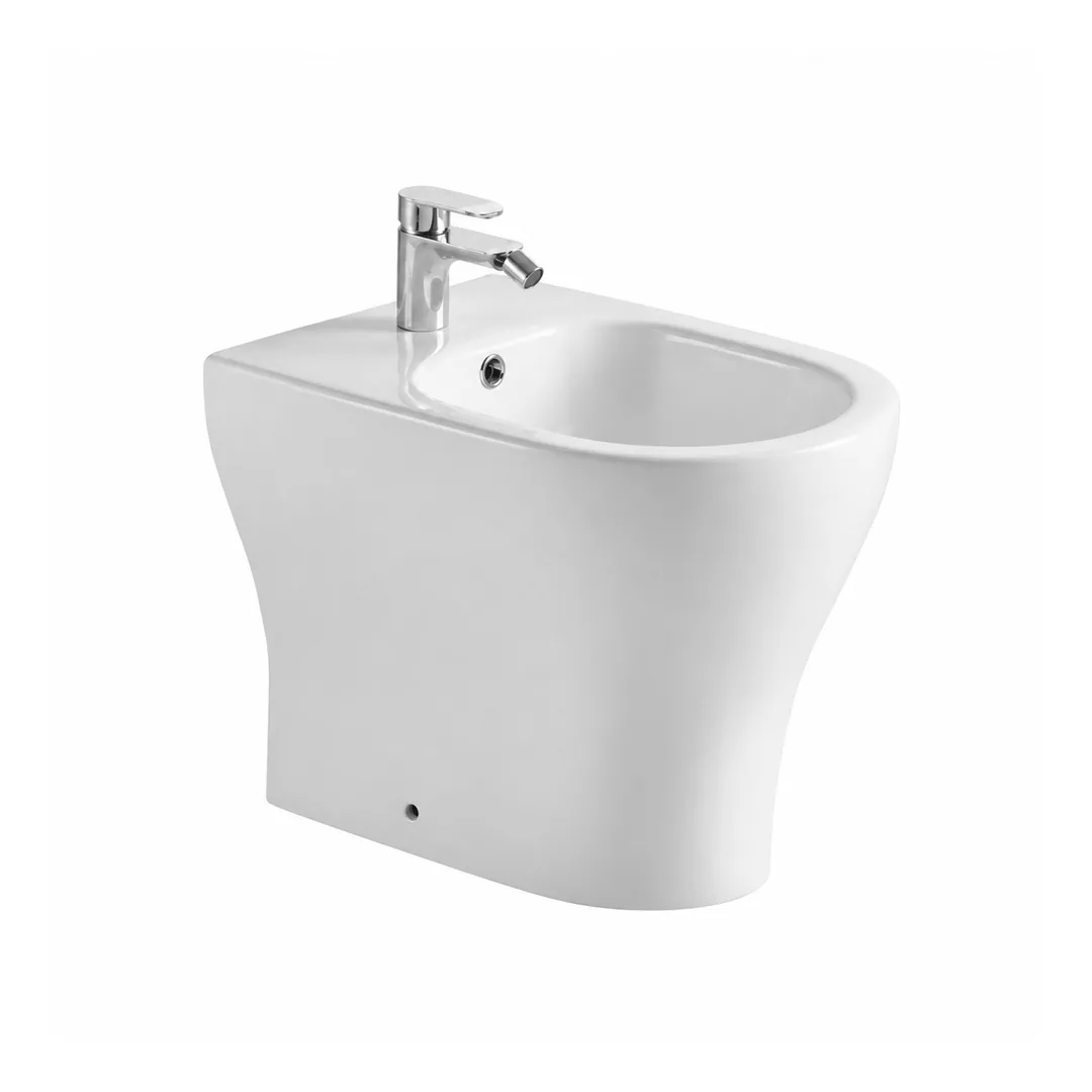 Karag Bidet filo muro New Paros bianco lucido