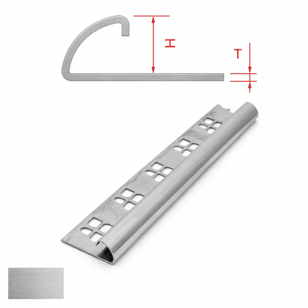 Special Profiles Profilo tondo per rivestimento Special Round 10 mm Argento anodizzato 2,7 m