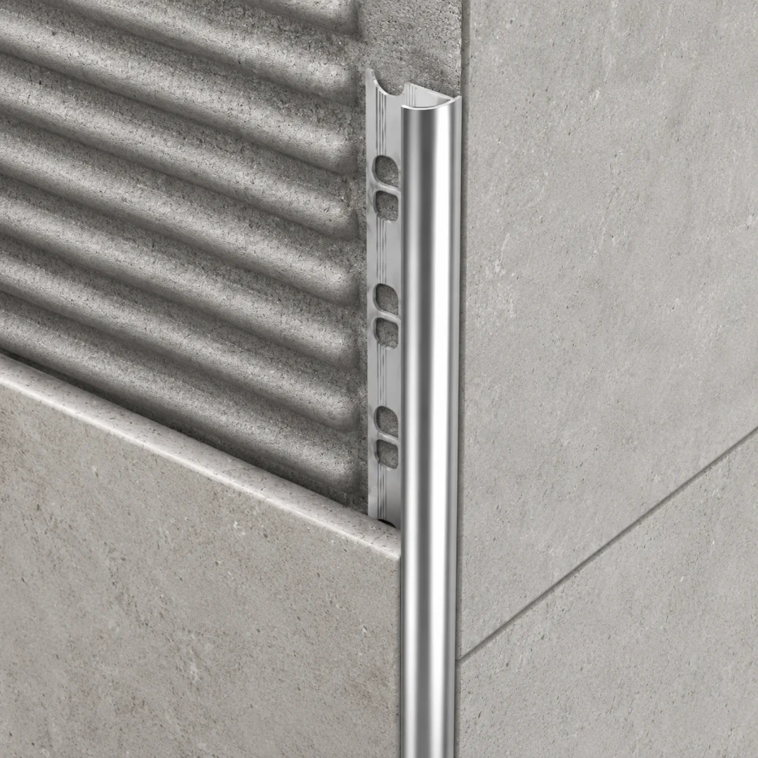 Special Profiles Profilo tondo per rivestimento Special Round 10 mm Argento brillante 2,7 m
