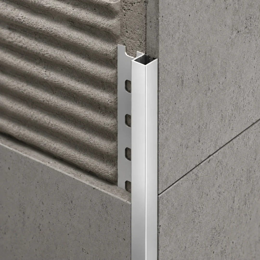 Special Profiles Profilo quadrato per rivestimento Special Square 10 mm Argento brillante 2,7 m