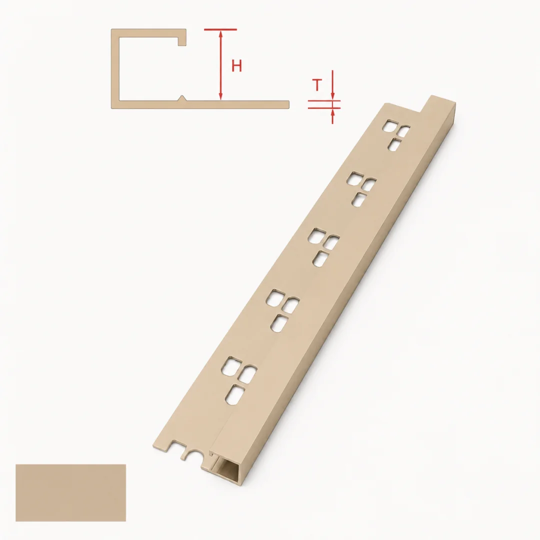 Special Profiles Profilo quadrato per rivestimento Special Square 10 mm Beige Stone 2,7 m
