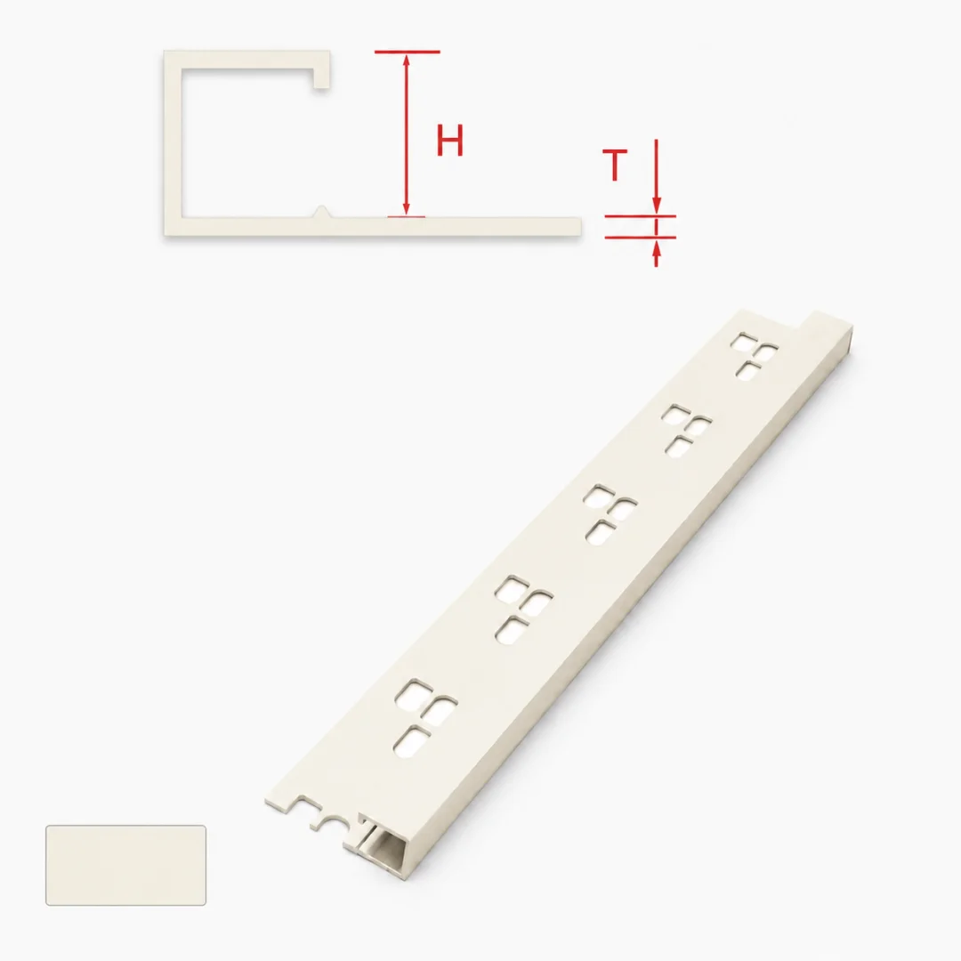 Special Profiles Profilo quadrato per rivestimento Special Square 10 mm Bianco Stone 2,7 m