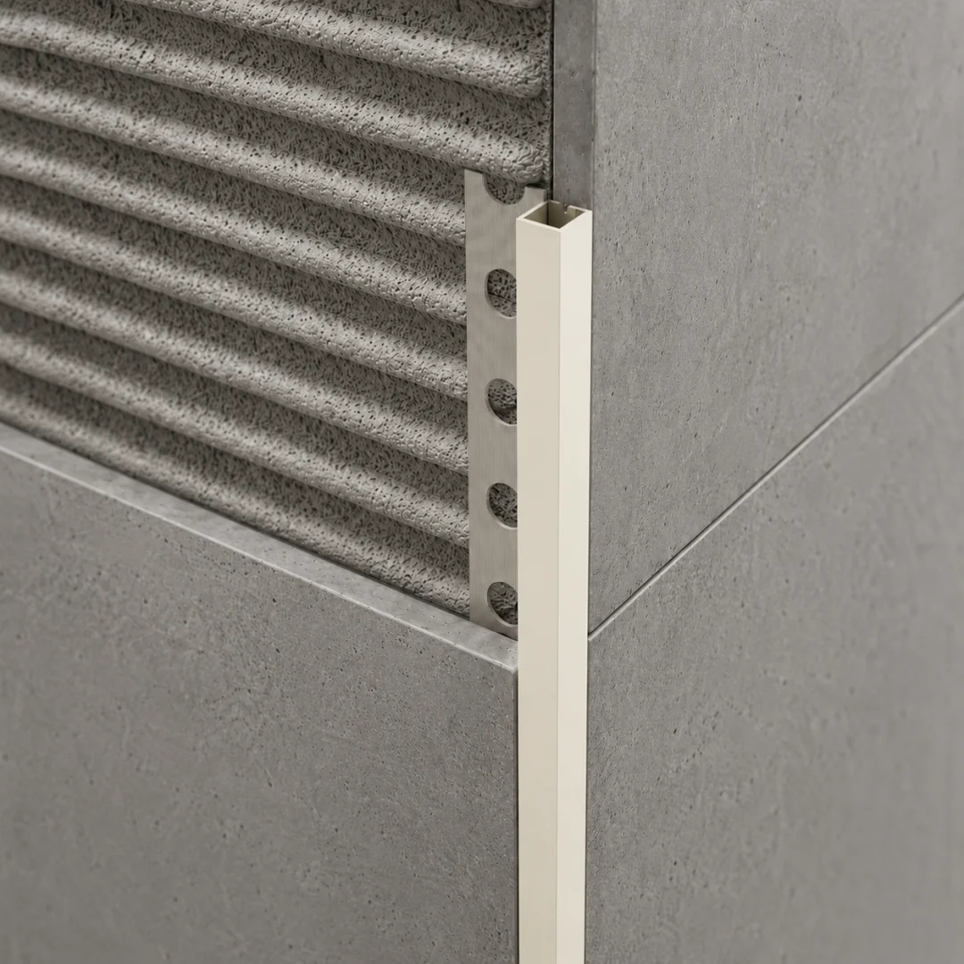 Special Profiles Profilo quadrato per rivestimento Special Square 10 mm Bianco Stone 2,7 m