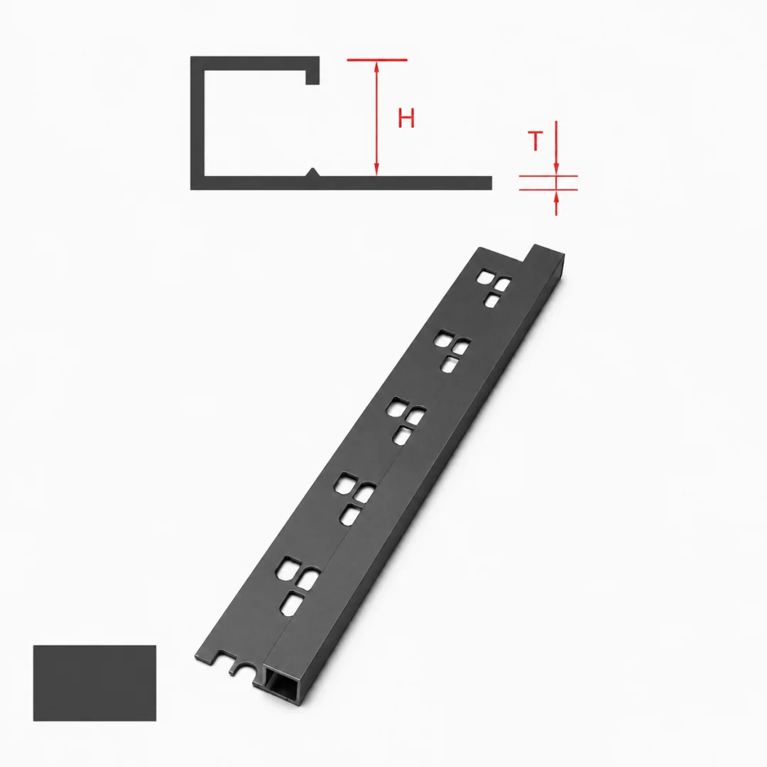 Special Profiles Profilo quadrato per rivestimento Special Square 10 mm Anthracite Stone 2,7 m