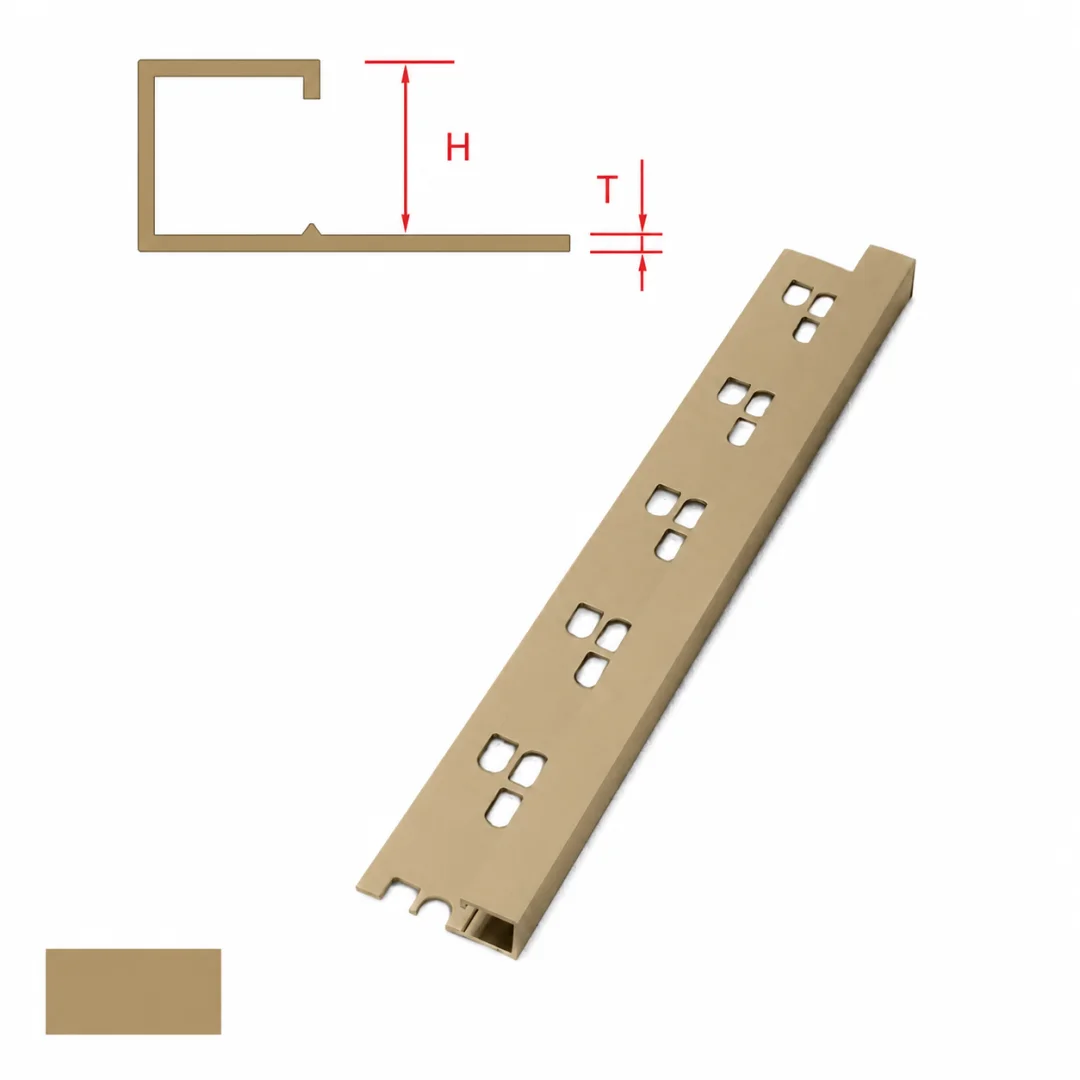 Special Profiles Profilo quadrato per rivestimento Special Square 10 mm Marrone Stone 2,7 m