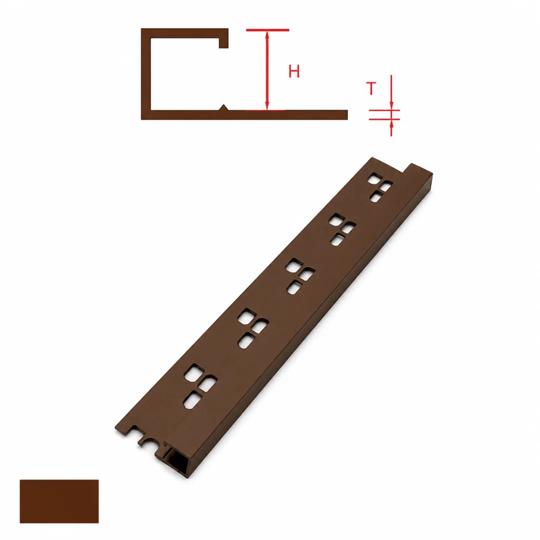 Special Profiles Profilo quadrato per rivestimento Special Square 10 mm Corten 2,7 m