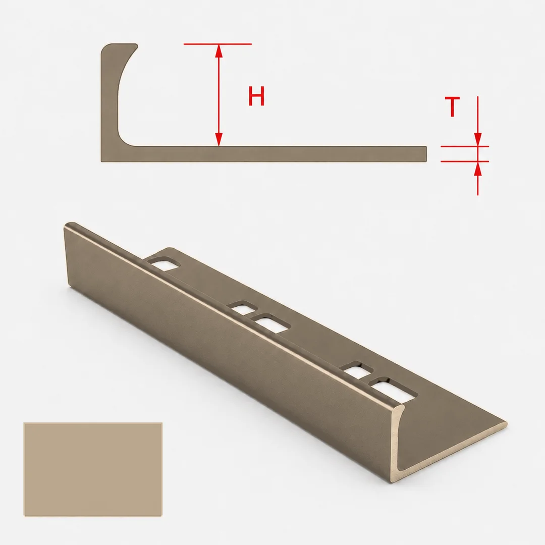 Special Profiles Profilo terminale a L per rivestimento Specialterm 10 mm Beige Stone 2,7 m