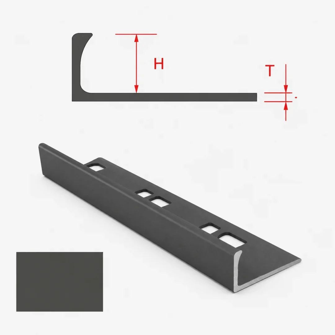 Special Profiles Profilo terminale a L per rivestimento Specialterm 10 mm Anthracite Stone 2,7 m